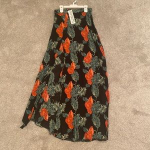 XIX Palms maxi floral maxi skirt